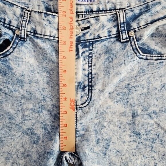 Exocet Jeans Women's Size 13 (34x26) Acid Washed Stretch Elastic Leg Opening - Picture 16 of 16